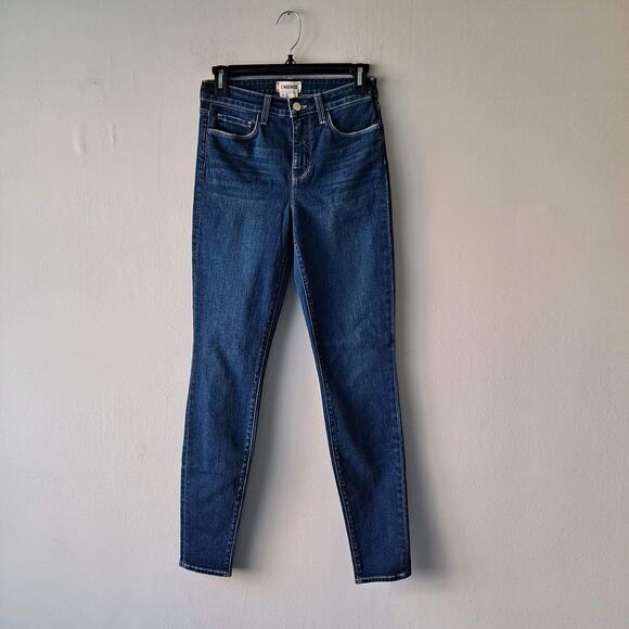 L'Agence Marguerite High Rise Skinny Ankle Denim Jeans in Mid wash - Size 25 - Picture 3 of 10